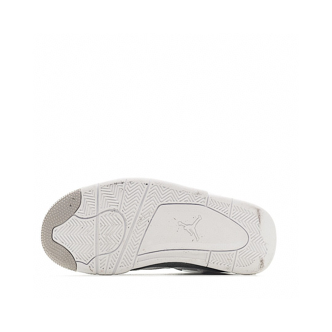 NK AJ 4th generation lace-up basketball air cushion children's shoes" white, gray"