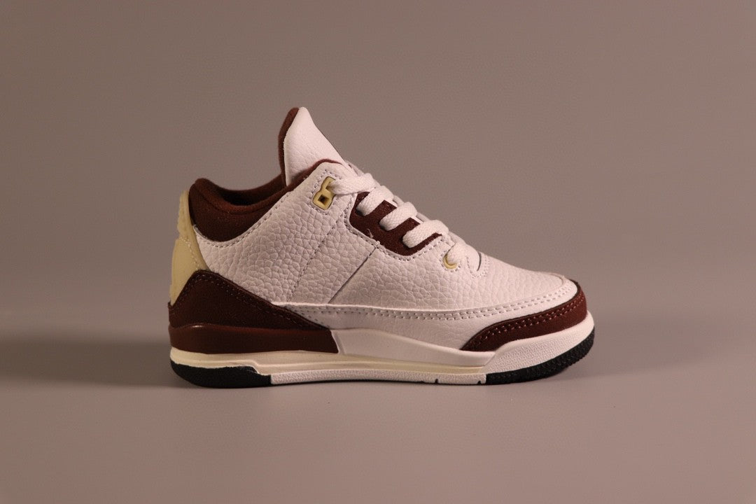 Jordan AJ3 children's shoes" white, dark brown"