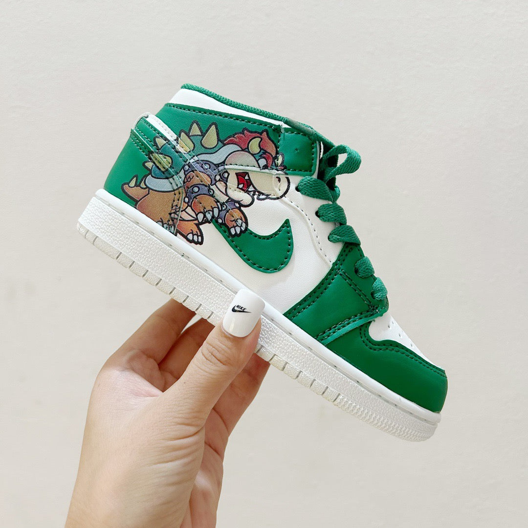 AJ1 Super Mario joint" white, green"