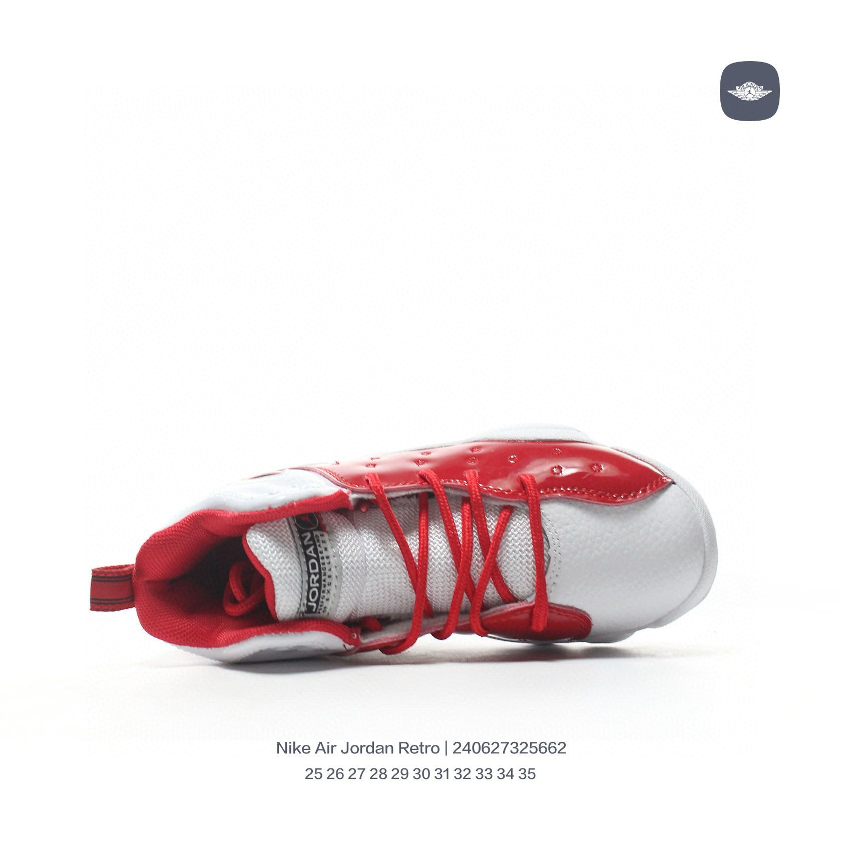 AJ13-1/split leather'  white, red"