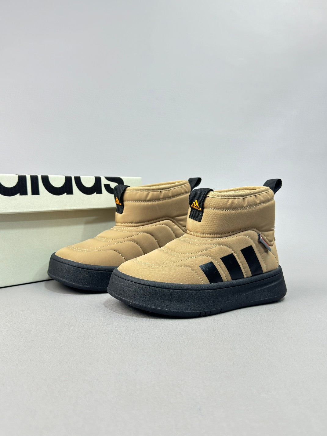 Adidas authentic ADIPUFF MID boys and girls warm "light brown"