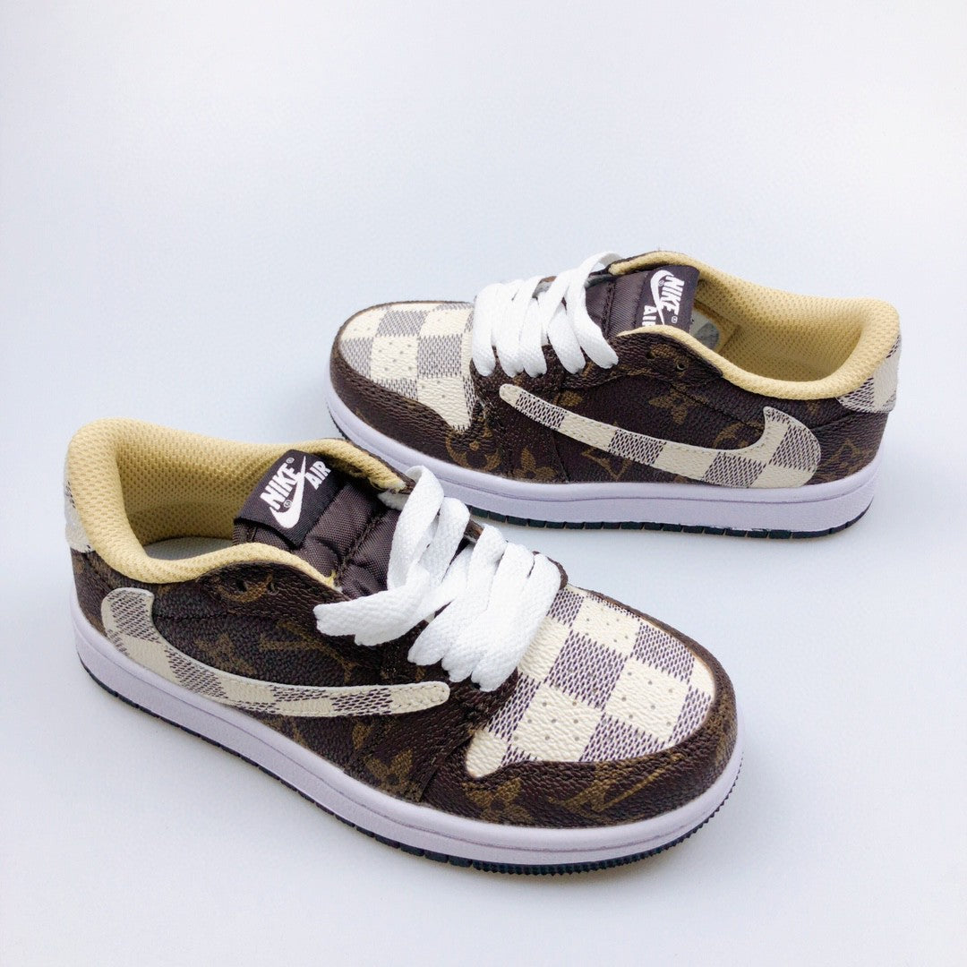 Jordan low-top reverse hook black warrior" brown , cream"